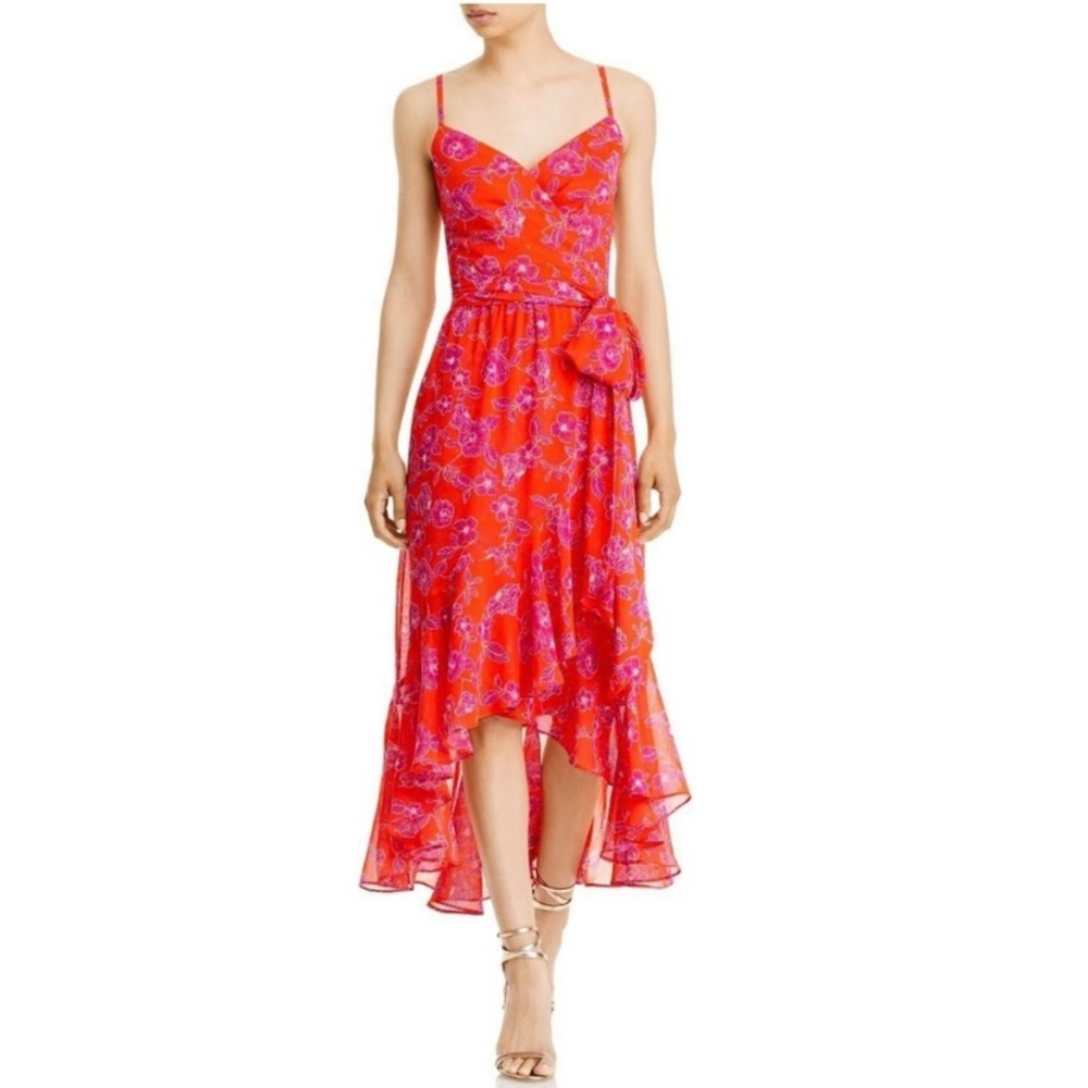 ELIZA J Floral Chiffon Midi Dress - Picture 1 of 16